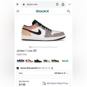 Men’s Nike Air Jordan Low 1SE